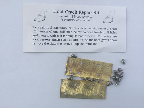 Hoof Crack Patch Kit Brass Plate With Screws