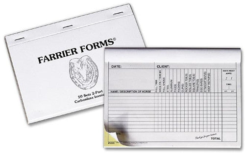Farrier Forms Invoices
