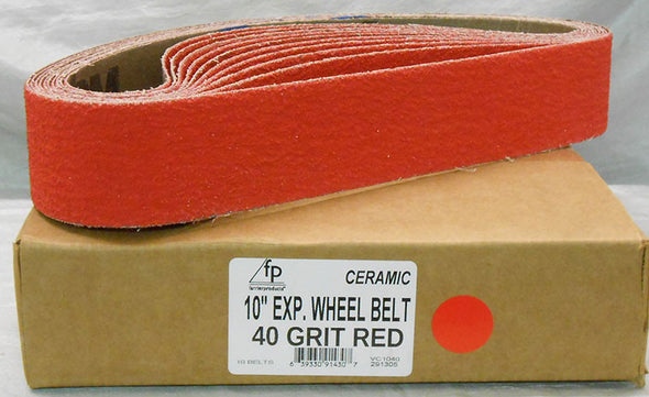 10" Ceramic 40 grit Expander Wheel Belt